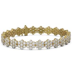 22 ctw Diamond Designer Bracelet 18K Yellow Gold