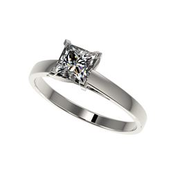 1 ctw VS/SI Quality Princess Diamond Engagement Ring 10K White Gold