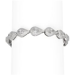 16.3 ctw Oval Diamond Bracelet 18K White Gold