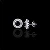 Image 2 : 2 ctw Micro Pave VS/SI Diamond Certified Stud Earrings 18K White Gold