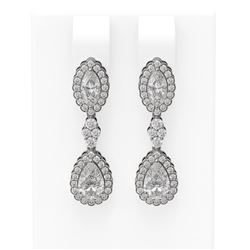 2.22 ctw Diamond Earrings 18K White Gold