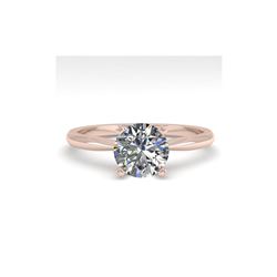 1.01 ctw VS/SI Diamond Engagement Designer Ring 14K Rose Gold