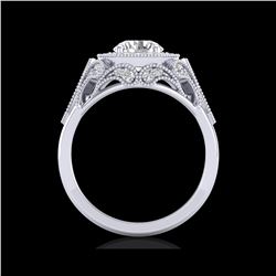 1.75 ctw VS/SI Diamond Solitaire Art Deco Ring 18K White Gold