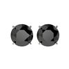 Image 1 : 3.10 ctw Fancy Black Diamond Solitaire Stud Earrings 10K White Gold