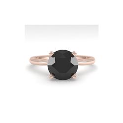 2.0 ctw Black Diamond Engagement Designer Ring 18K Rose Gold