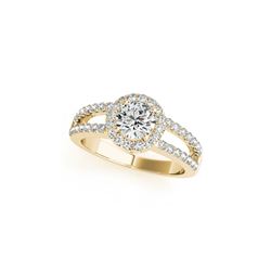 1.25 ctw Certified VS/SI Diamond Halo Ring 18K Yellow Gold