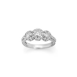1.25 ctw Certified VS/SI Diamond Ring 18K White Gold
