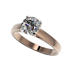 1.55 ctw Certified Quality Diamond Engagement Ring 10K Rose Gold