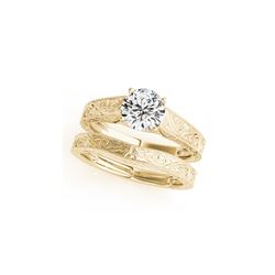 0.75 ctw Certified VS/SI Diamond 2pc Wedding Set 14K Yellow Gold