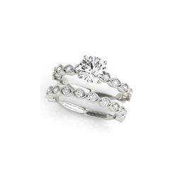 1.77 ctw Certified VS/SI Diamond 2pc Wedding Set 14K White Gold