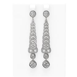 6.25 ctw Diamond Earrings 18K White Gold