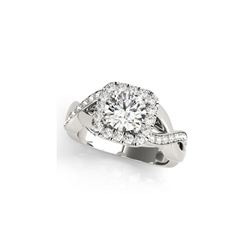 2 ctw Certified VS/SI Diamond Halo Ring 18K White Gold