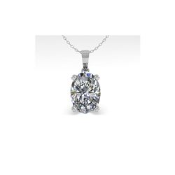 .50 ctw VS/SI Oval Diamond Designer Necklace 18K Rose Gold