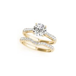 1.48 ctw Certified VS/SI Diamond 2pc Wedding Set 14K Yellow Gold