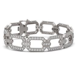 10 ctw Diamond Designer Bracelet 18K White Gold