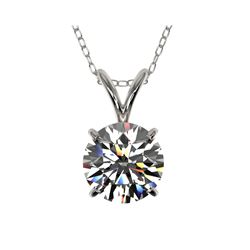 1.30 ctw Certified Quality Diamond Necklace 10K White Gold
