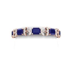 38.13 ctw Sapphire & VS Diamond Bracelet 18K Rose Gold