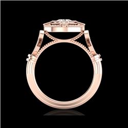 1.12 ctw VS/SI Diamond Solitaire Art Deco Ring 18K Rose Gold