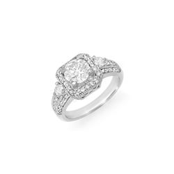 2.0 ctw Certified VS/SI Diamond Ring 18K White Gold