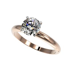 1.50 ctw Certified Quality Diamond Engagement Ring 10K Rose Gold