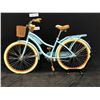 Image 1 : BLUE HUFFY NEL LUSSO SINGLE SPEED CRUISER BIKE WITH FRONT BASKET AND PEDAL BRAKES