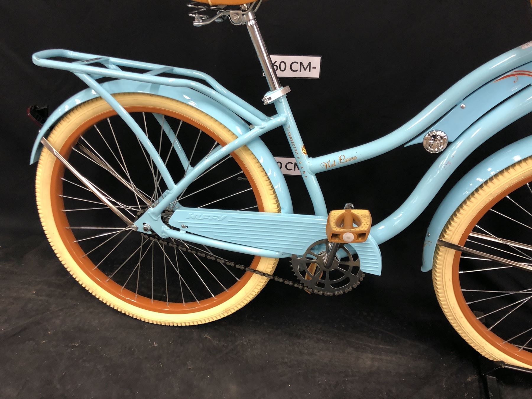 BLUE HUFFY NEL LUSSO SINGLE SPEED CRUISER BIKE WITH FRONT BASKET AND ...