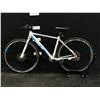 Image 1 : BLUE AND WHITE VORLAD VPRO1 24 SPEED HYBRID ROAD/TRAIL BIKE WITH FRONT AND REAR DISC BRAKES, 46 CM