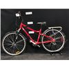 Image 1 : ORANGE REEBOK MOVE PREMIER 7 SPEED FRONT SUSPENSION HYBRID CRUISER BIKE, BRAKES NEED ADJUSTMENT,