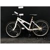 Image 1 : WHITE NEXT HIGHPEAK 18 SPEED TRAIL BIKE, GEARS/SHIFTERS NEED REPAIR, MISSING RIGHT PEDAL