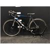 Image 1 : GREY AND BLACK OPUS GAMMA 30 CARBON FIBRE 20 SPEED ROAD BIKE, CLIP PEDALS, NEEDS REAR TUBE