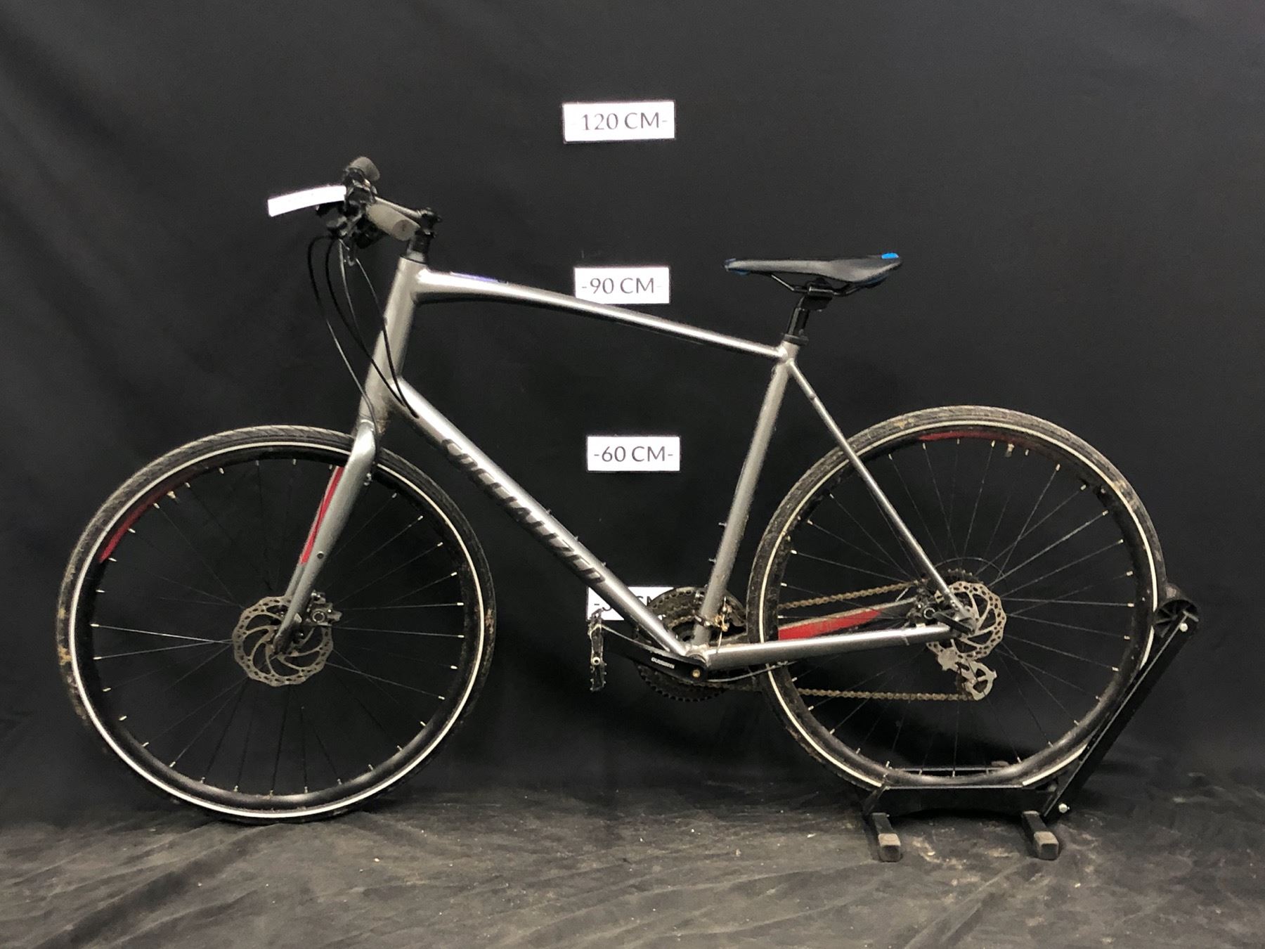 GREY SPECIALIZED SIRRUS 24 SPEED HYBRID TRAIL BIKE WITH FRONT AND REAR ...