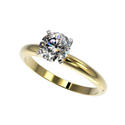 1.26 ctw Certified Quality Diamond Engagement Ring 10K Yellow Gold