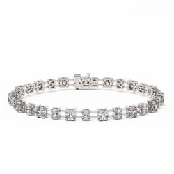 11.5 ctw Cushion and Marquise Cut Diamond Bracelet 18K White Gold