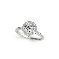 1.55 ctw Certified VS/SI Diamond Halo Ring 18K White Gold