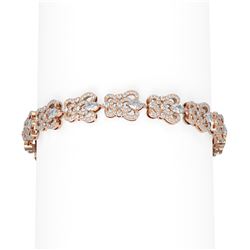 8.28 ctw Diamond Bracelet 18K Rose Gold
