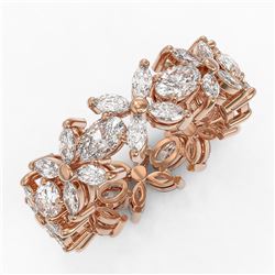 6 ctw Oval and Marquise Cut Diamond Ring 18K Rose Gold