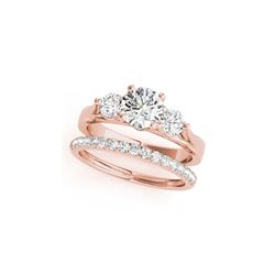 2.17 ctw VS/SI Diamond 3 Stone 2pc Wedding Set 14K Rose Gold