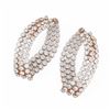 Image 1 : 7.6 ctw Diamond Designer Earrings 18K Rose Gold