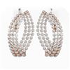 Image 2 : 7.6 ctw Diamond Designer Earrings 18K Rose Gold