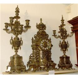 Napoleon III Clock, patinated brass