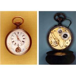 Pocket Watch made of blackened metal