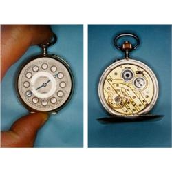 Pocket Watch in silver HORA DUPLEX ..
