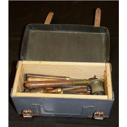 Box with antic tools