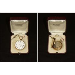 Interesting Pocket Watch, 18 ct gold