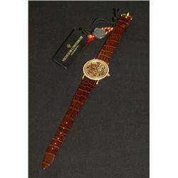 Wristwatch in 18 ct gold, skeleton