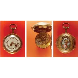 Pocket Watch in gold-plated brass