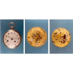 Pocket Watch in silver with bell