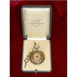 Pocket Watch in silver, key-wound