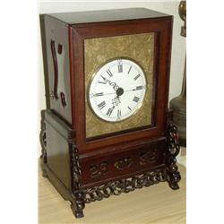 Chinese Clock in mahogany case