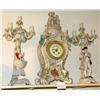Image 1 : Nice German Chimney Clock, porcelain